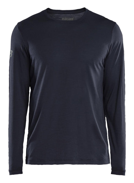 Blaklader Profiel T-shirt 35381743 lange mouwen merinowol donker marineblauw(8600)