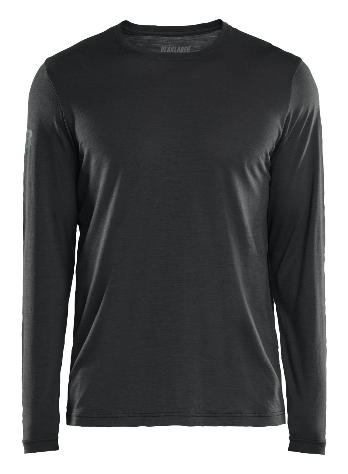 Blaklader Profiel T-shirt 35381743 lange mouwen merinowol zwart(9900)