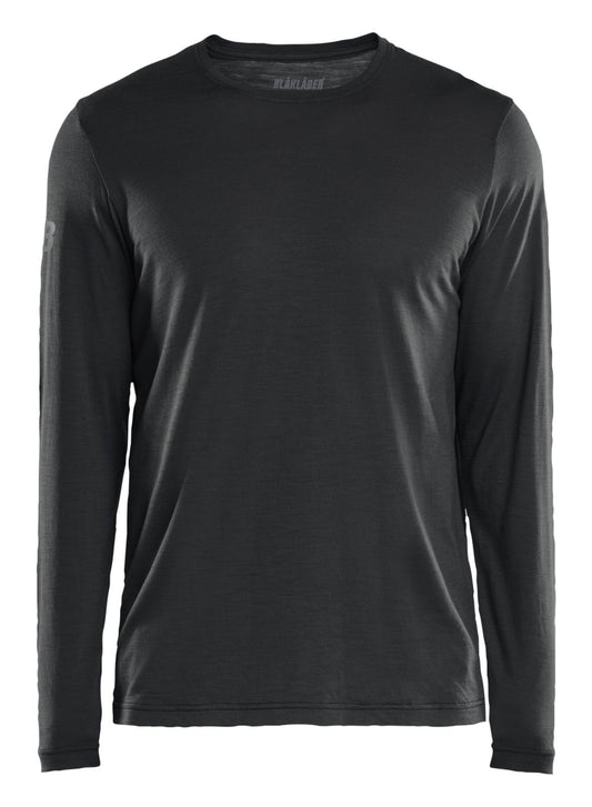 Blaklader Profiel T-shirt 35381743 lange mouwen merinowol zwart(9900)