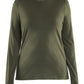 Blaklader Dames T-shirt 35391743 lange mouwen merinowol donker herfstgroen(4209)