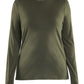 Blaklader Dames T-shirt 35391743 lange mouwen merinowol donker herfstgroen(4209)