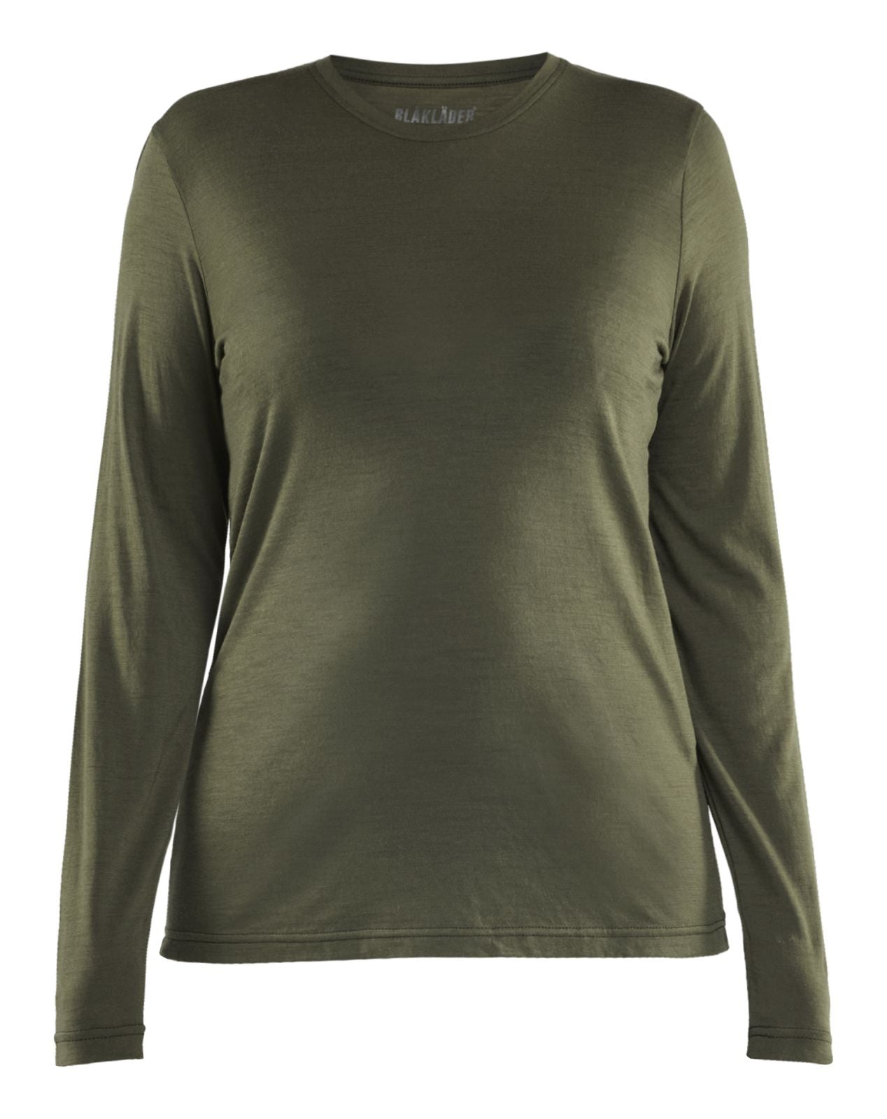 Blaklader Dames T-shirt 35391743 lange mouwen merinowol donker herfstgroen(4209)