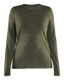 Blaklader Dames T-shirt 35391743 lange mouwen merinowol donker herfstgroen(4209)