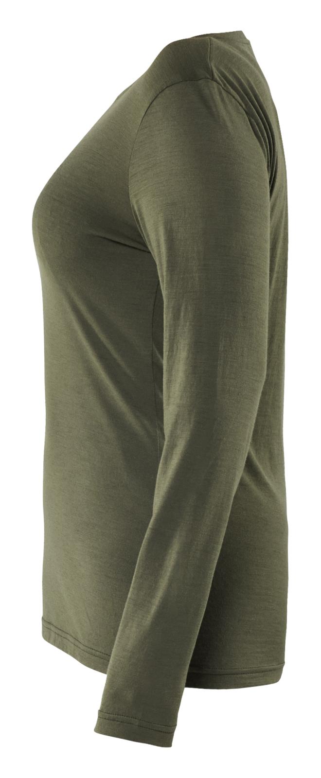Blaklader Dames T-shirt 35391743 lange mouwen merinowol donker herfstgroen(4209)