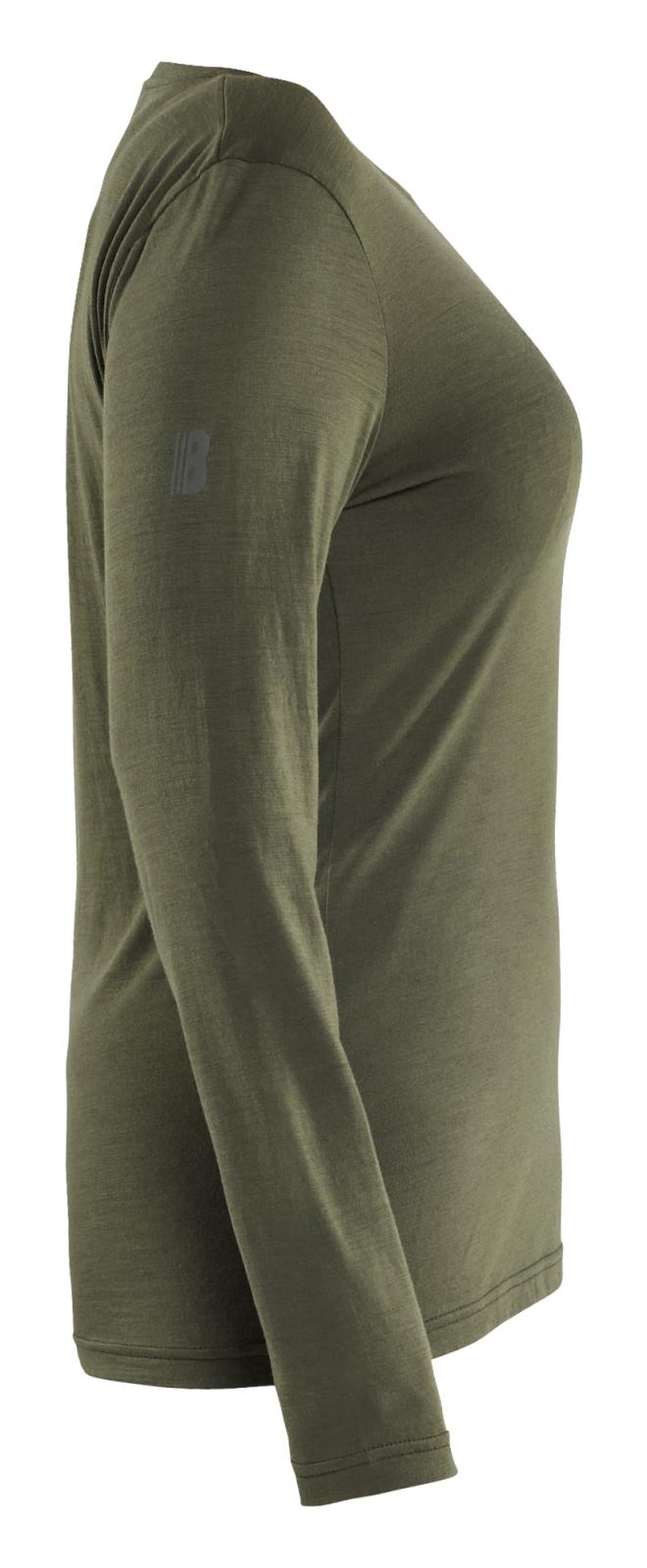 Blaklader Dames T-shirt 35391743 lange mouwen merinowol donker herfstgroen(4209)