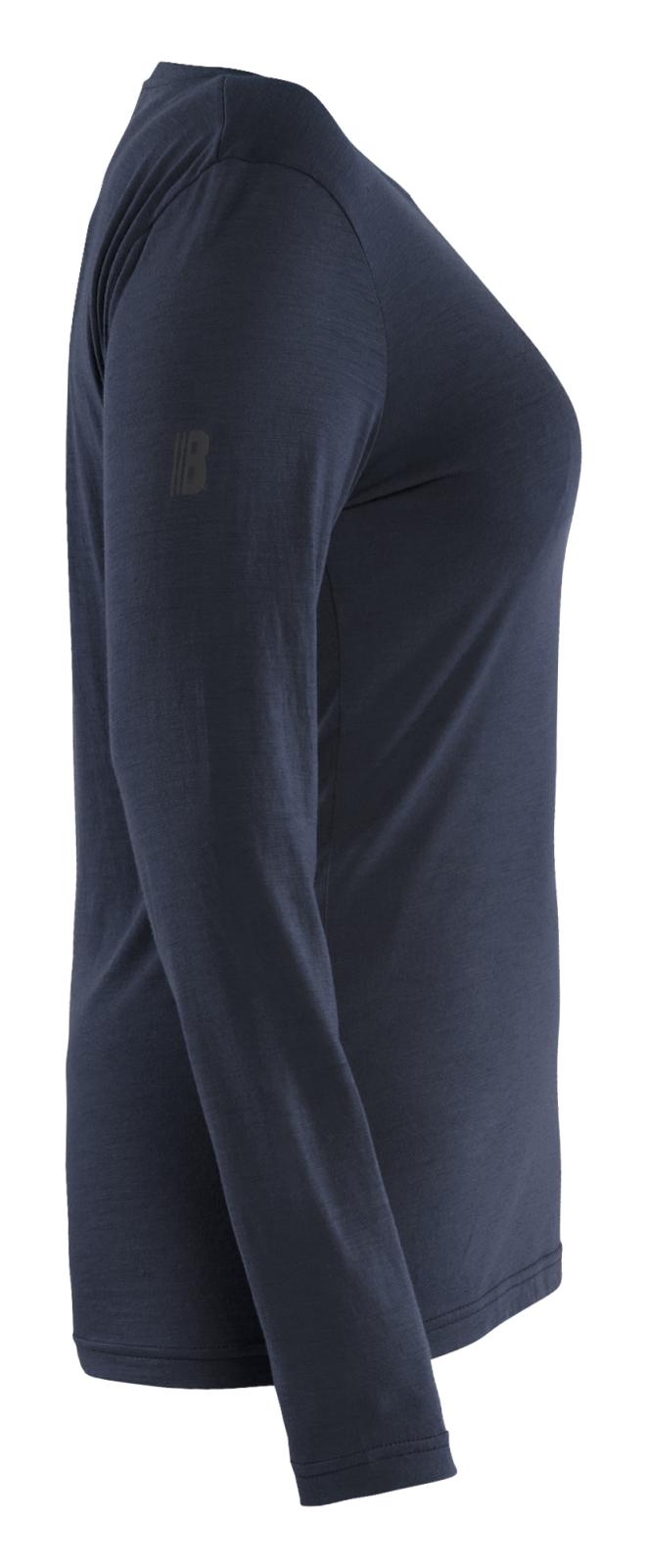 Blaklader Dames T-shirt 35391743 lange mouwen merinowol donker marineblauw(8600)