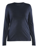 Blaklader Dames T-shirt 35391743 lange mouwen merinowol donker marineblauw(8600)