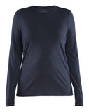 Blaklader Dames T-shirt 35391743 lange mouwen merinowol donker marineblauw(8600)
