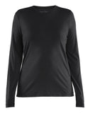Blaklader Dames T-shirt 35391743 lange mouwen merinowol zwart(9900)