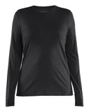 Blaklader Dames T-shirt 35391743 lange mouwen merinowol zwart(9900)
