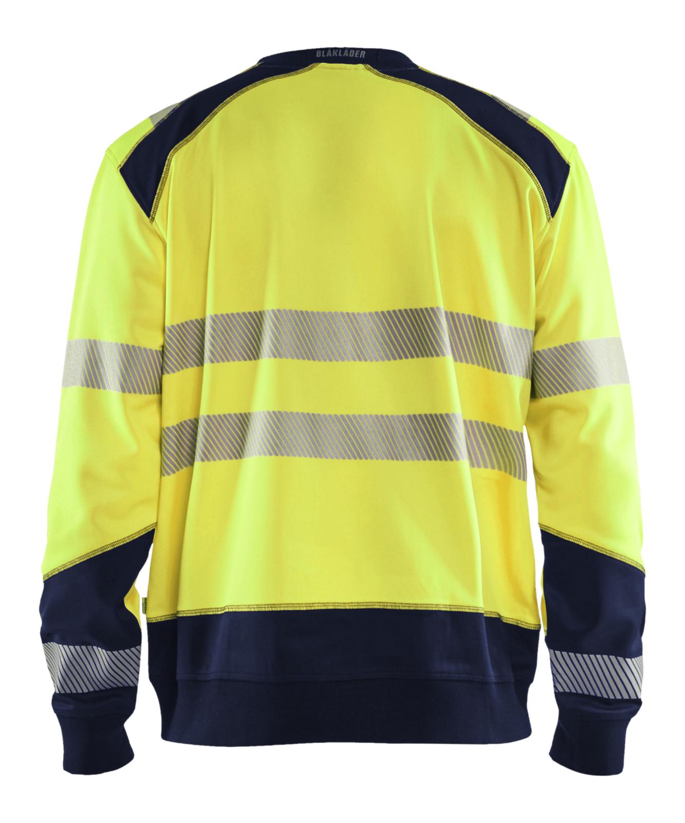 Blaklader Sweaters 35412528 HiVis fluo geel-marineblauw(3389)
