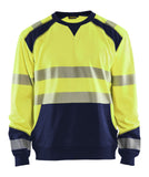 Blaklader Polosweaters 35412528 HiVis fluo geel-marineblauw(3389)