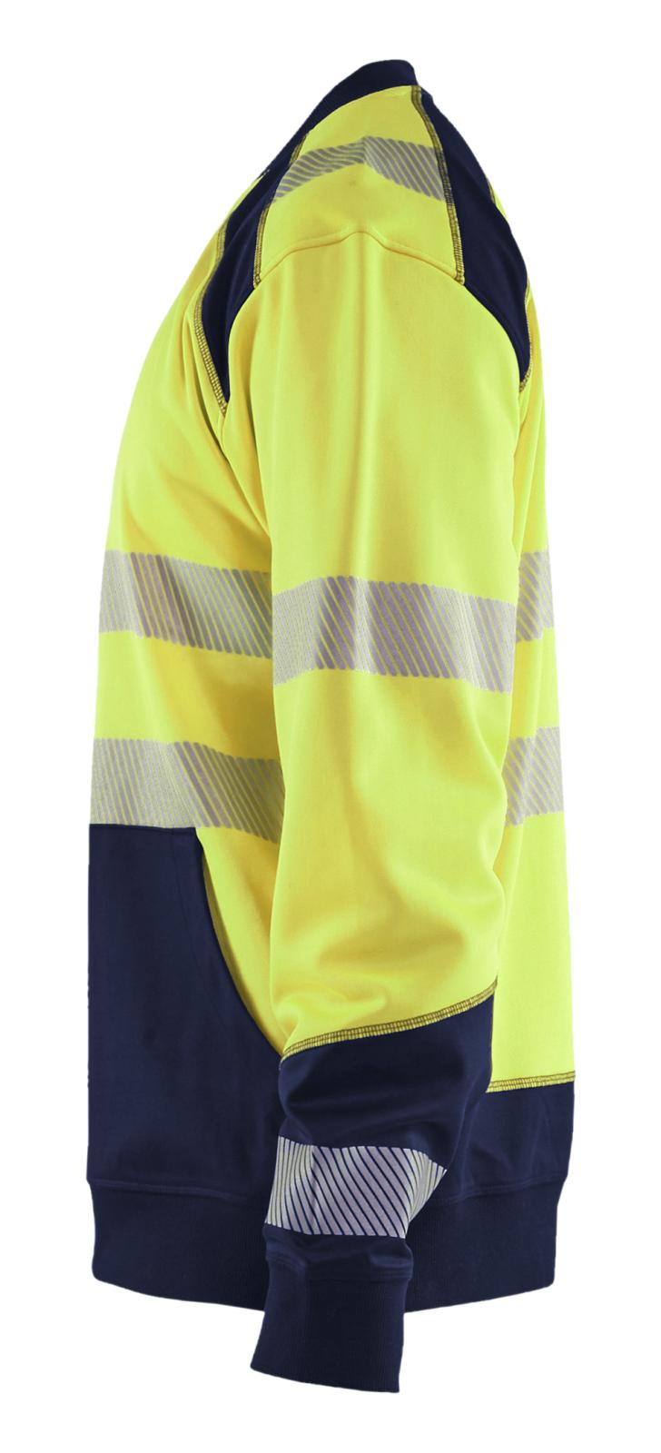 Blaklader Sweaters 35412528 HiVis fluo geel-marineblauw(3389)