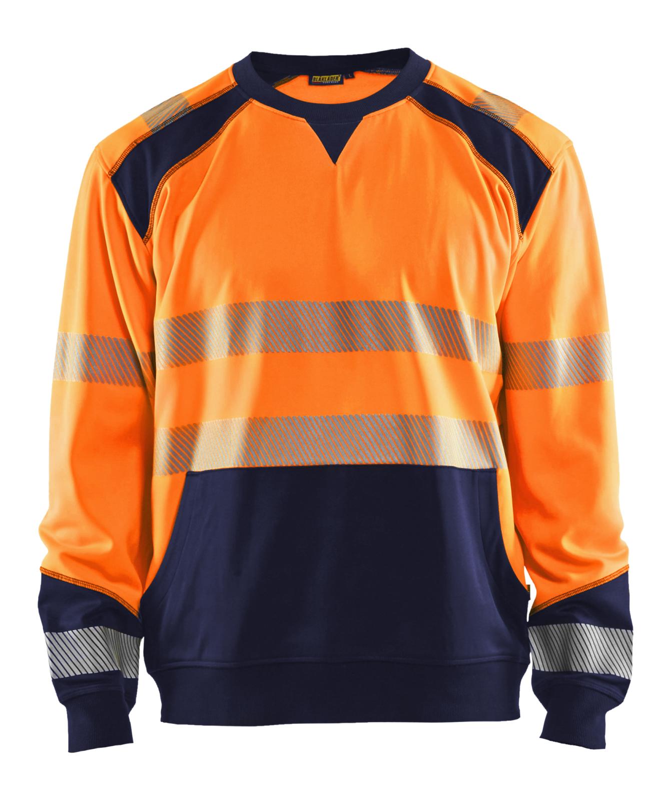 Blaklader Sweaters 35412528 HiVis fluo oranje-marineblauw(5389)