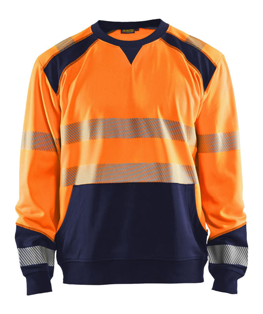 Blaklader Polosweaters 35412528 HiVis fluo oranje-marineblauw(5389)