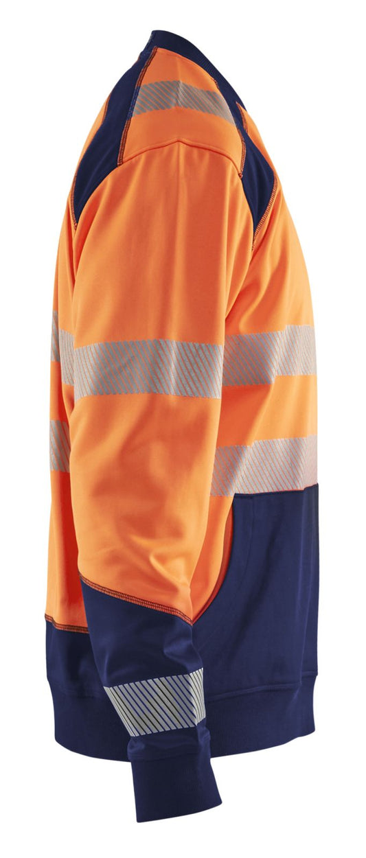 Blaklader Sweaters 35412528 HiVis fluo oranje-marineblauw(5389)