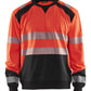 Blaklader Polosweaters 35412528 HiVis fluo rood-zwart(5599)