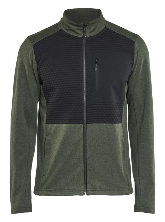 Blaklader Profiel Sweatshirt 35482533 hele rits herfstgroen-zwart(4199)