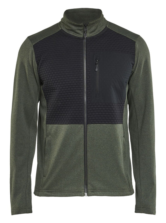 Blaklader Profiel Sweatshirt 35482533 hele rits herfstgroen-zwart(4199)