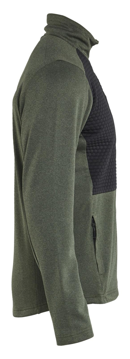 Blaklader Profiel Sweatshirt 35482533 hele rits herfstgroen-zwart(4199)
