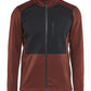 Blaklader Profiel Sweatshirt 35482533 hele rits gebrand rood-zwart(5999)