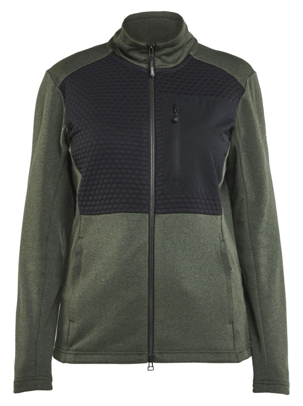Blaklader Profiel Dames sweaters 35492533 rits herfstgroen-zwart(4199)