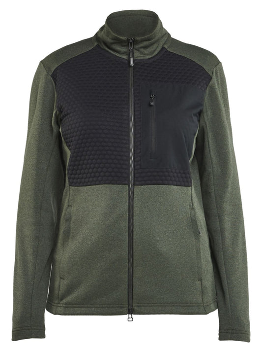 Blaklader Profiel Dames sweaters 35492533 rits herfstgroen-zwart(4199)