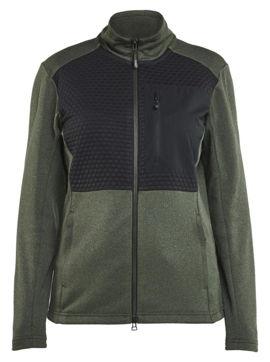 Blaklader Profiel Dames sweaters 35492533 rits herfstgroen-zwart(4199)