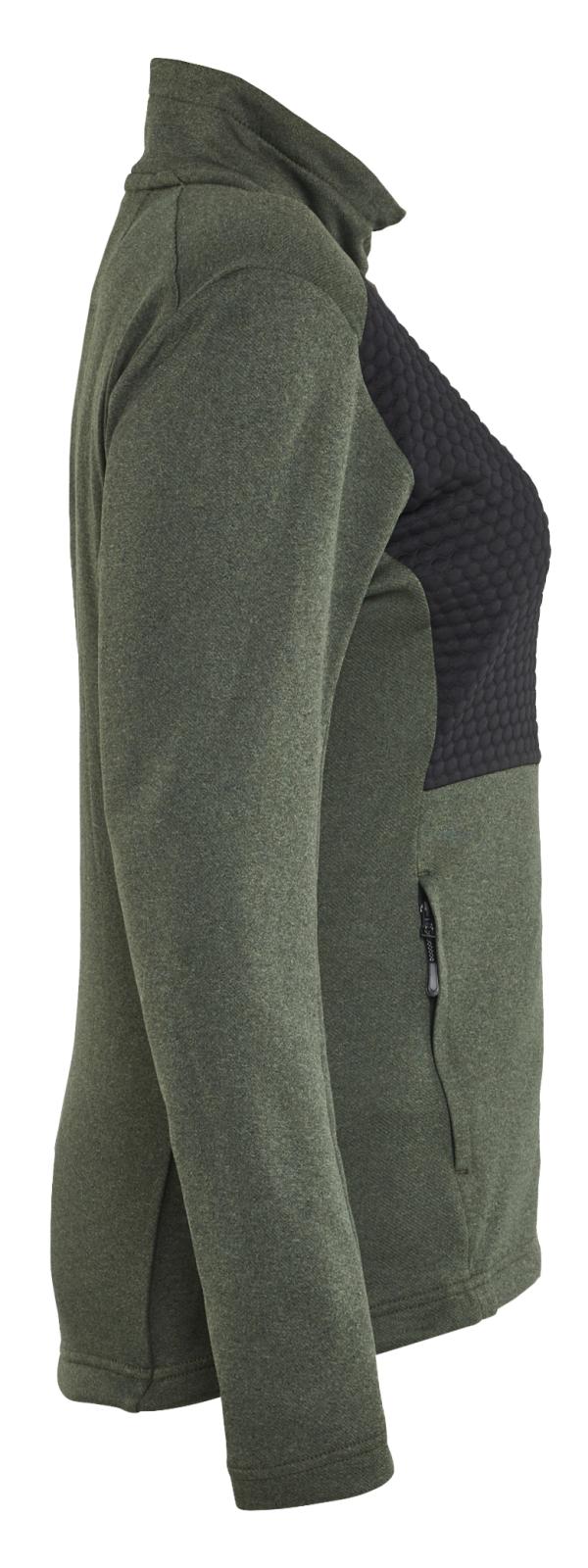 Blaklader Profiel Dames sweaters 35492533 rits herfstgroen-zwart(4199)