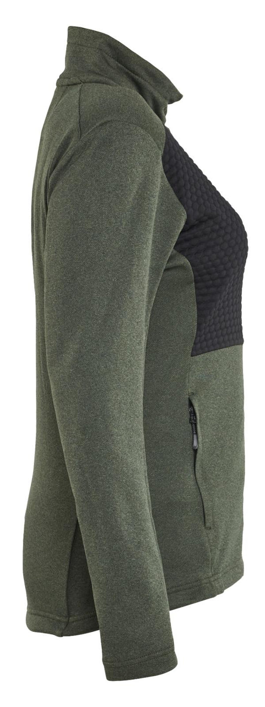 Blaklader Profiel Dames sweaters 35492533 rits herfstgroen-zwart(4199)
