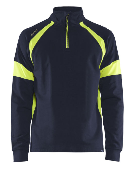Blaklader sweatershirts 35501158 marineblauw-fluo geel(8933)