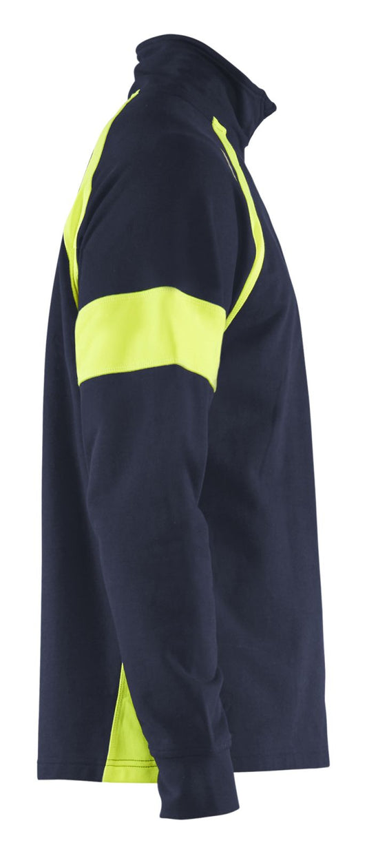 Blaklader sweatershirts 35501158 marineblauw-fluo geel(8933)