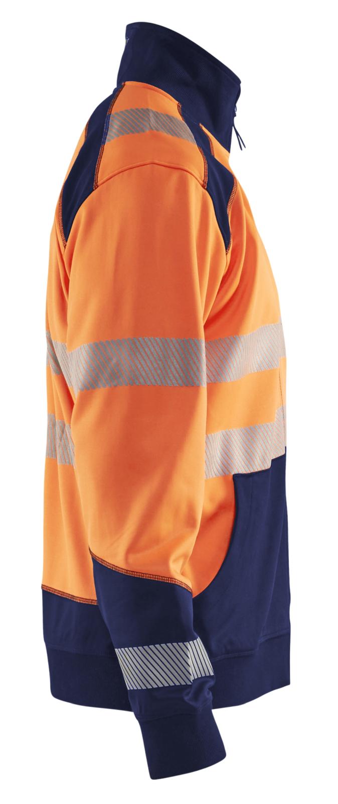 Blaklader Zipsweaters 35562528 HiVis fluo oranje-marineblauw(5389)