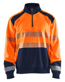 Blaklader Zipsweaters 35562528 HiVis fluo oranje-marineblauw(5389)