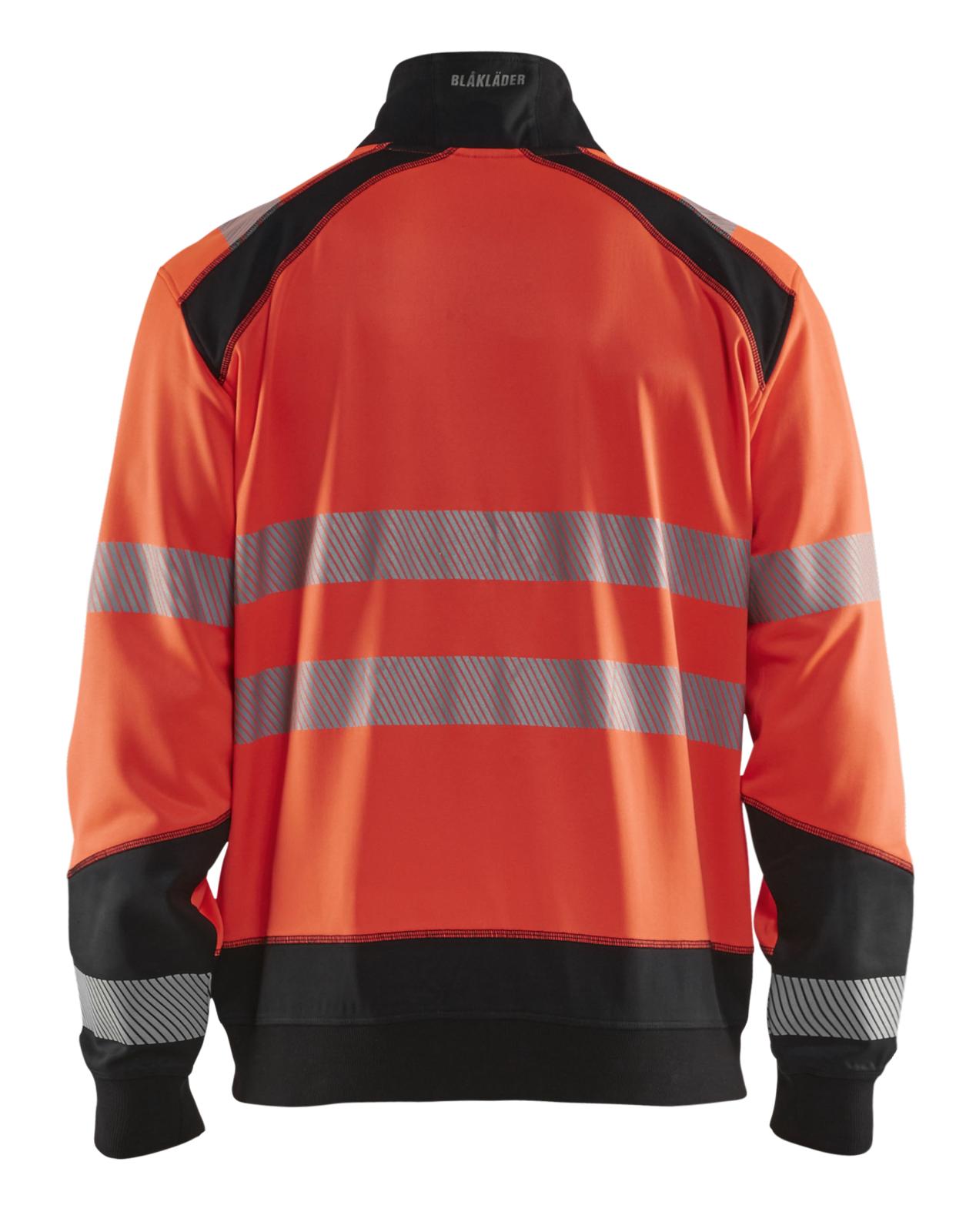 Blaklader Zipsweaters 35562528 HiVis fluo rood-zwart(5599)
