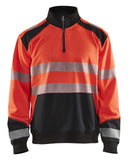 Blaklader Zipsweaters 35562528 HiVis fluo rood-zwart(5599)