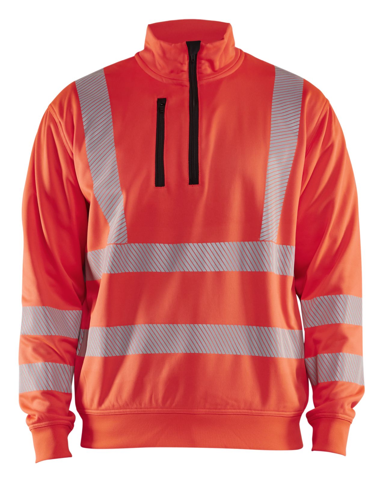 Blaklader High Vis sweaters 35642538 HiVis halve rits fluo rood(5500)