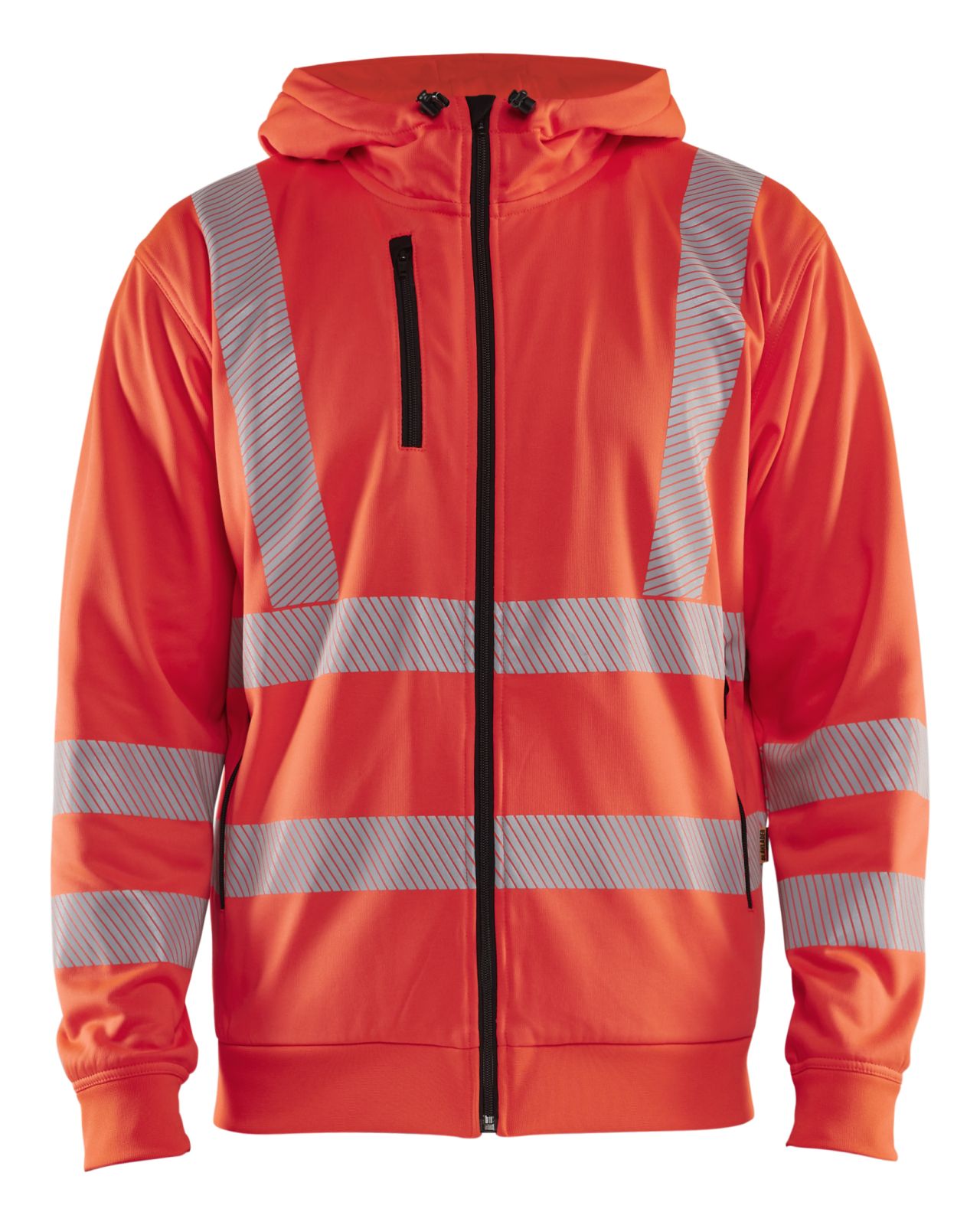 Blaklader High Vis hoodie 35652538 HiVis rits fluo rood(5500)