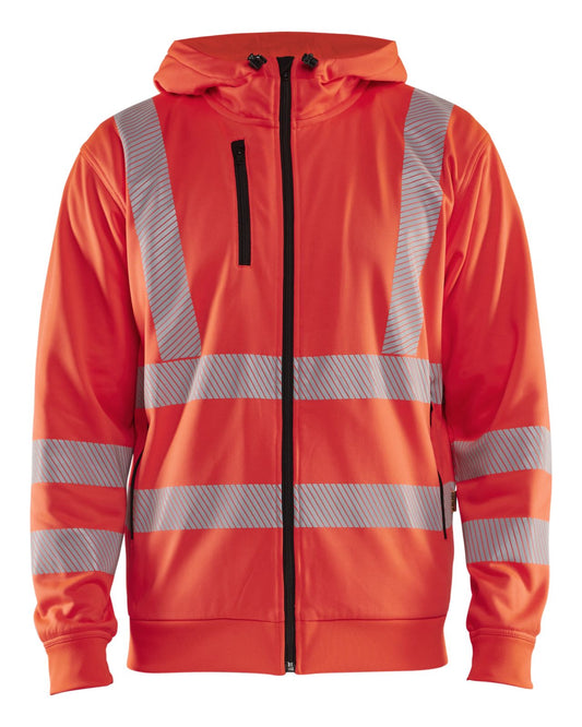 Blaklader High Vis hoodie 35652538 HiVis rits fluo rood(5500)