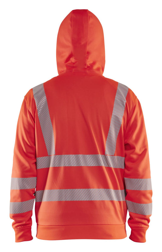 Blaklader High Vis hoodie 35652538 HiVis rits fluo rood(5500)