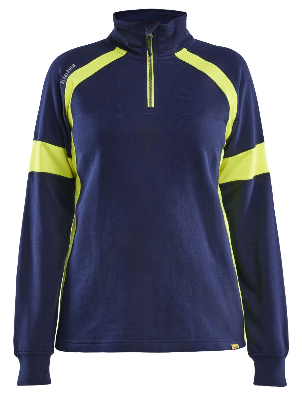 Blaklader Profiel Visible Dames Sweatshirt 35661158 HiVis marineblauw-fluo geel(8933)