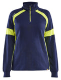 Blaklader Profiel Visible Dames Sweatshirt 35661158 HiVis marineblauw-fluo geel(8933)