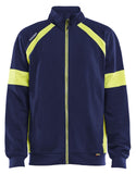 Blaklader Profiel Visible Sweatshirt 35671158 rits marineblauw-fluo geel(8933)