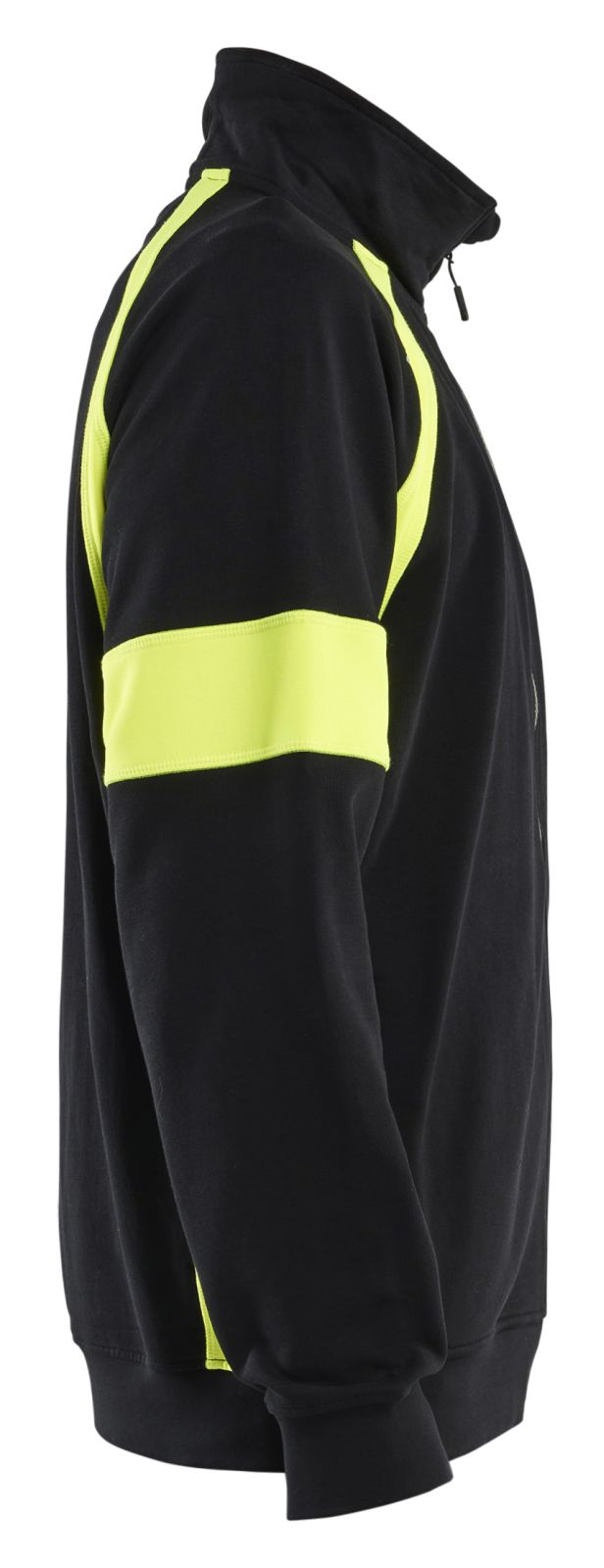 Blaklader Profiel Visible Sweatshirt 35671158 rits zwart-fluo geel(9933)
