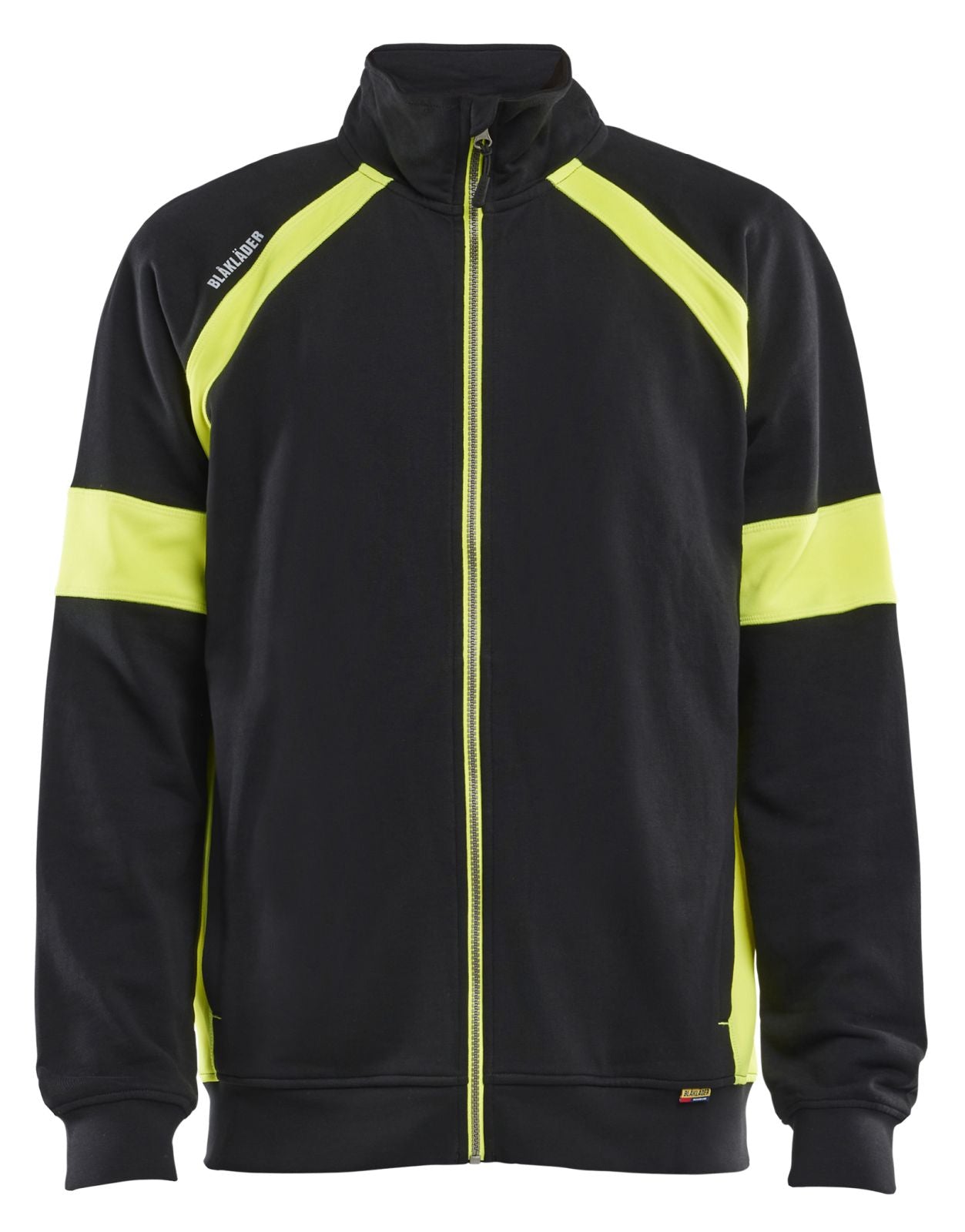 Blaklader Profiel Visible Sweatshirt 35671158 rits zwart-fluo geel(9933)