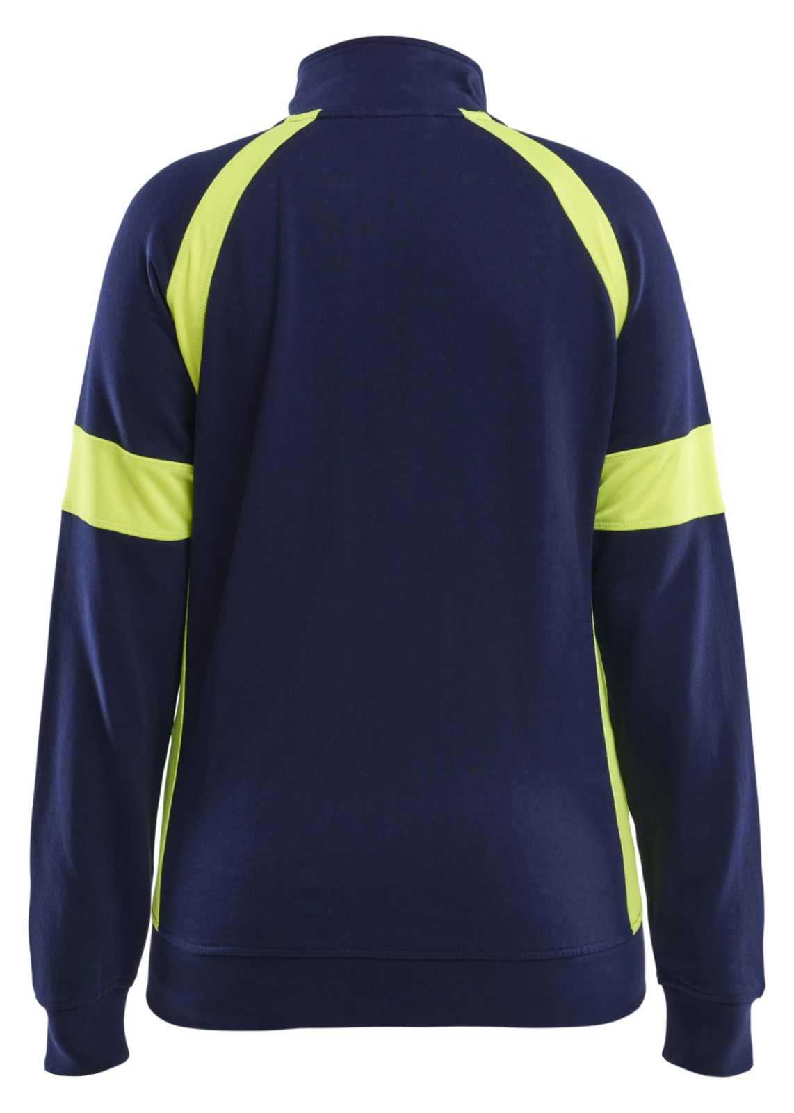 Blaklader Profiel Visible Dames Sweatshirt 35681158 rits marineblauw-fluo geel(8933)