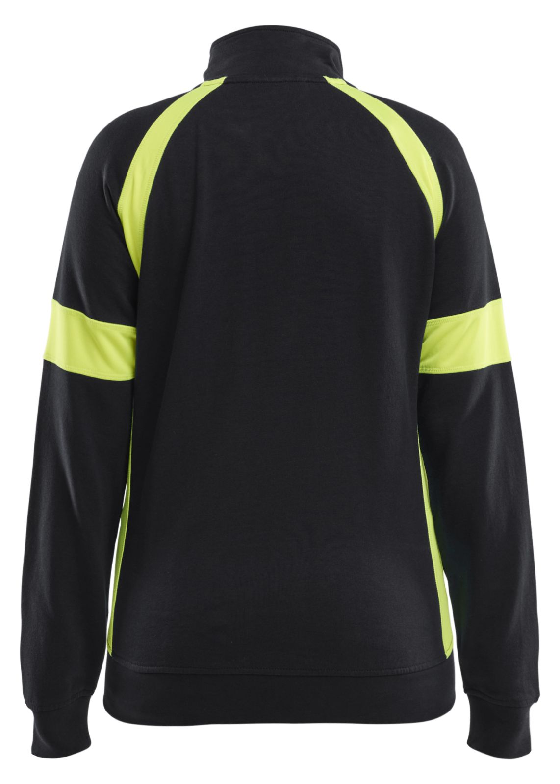 Blaklader Profiel Visible Dames Sweatshirt 35681158 rits zwart-fluo geel(9933)