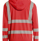 Blaklader High vis Sweatshirt 35732538 afneembare capuchon HiVis fluo rood(5500)