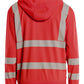 Blaklader High Vis Sweatshirt 35732538 afneembare capuchon HiVis fluo rood(5500)