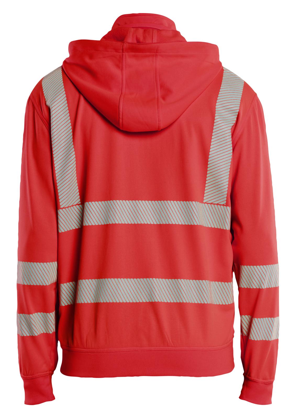 Blaklader High Vis Sweatshirt 35732538 afneembare capuchon HiVis fluo rood(5500)